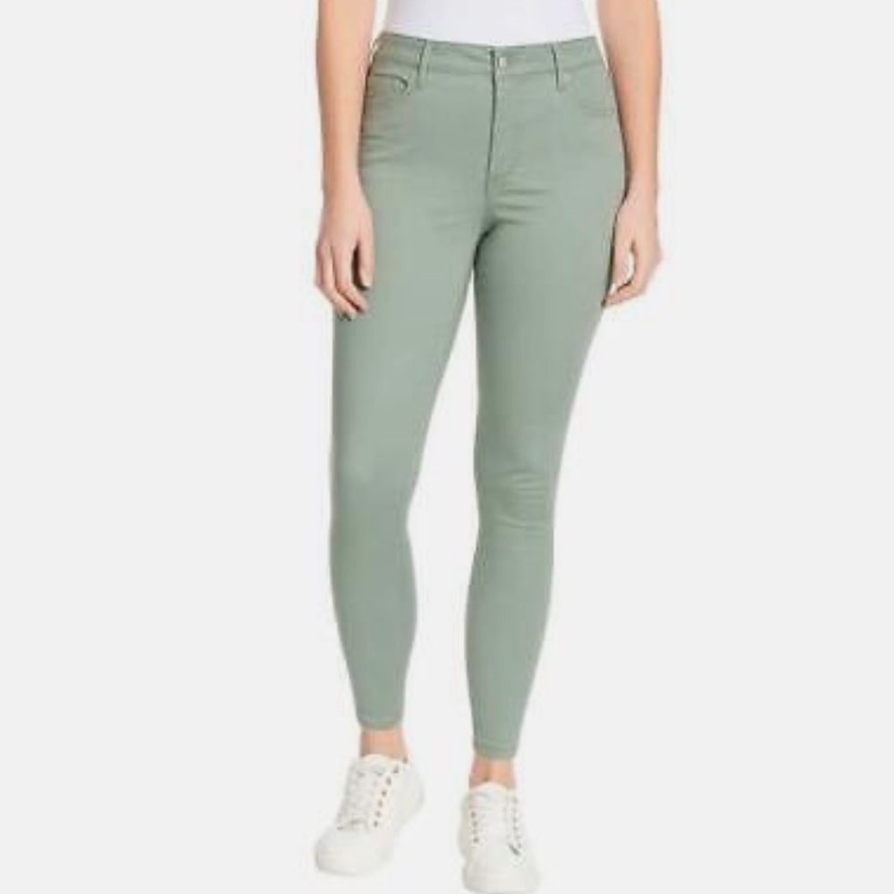 NEW! Jessica Simpson Pants High Rise Skinny Stretch Cropped Ankle Olive Size 6